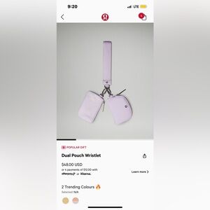 dual pouch wristlet💜